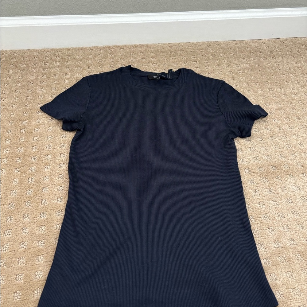 Theory Navy Short Sleeve Tee